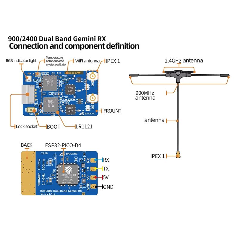 B78B-900Mhz 2.4Ghz 915M ELRS R - Drone Racing Receiver incelemesi ve fiyatı