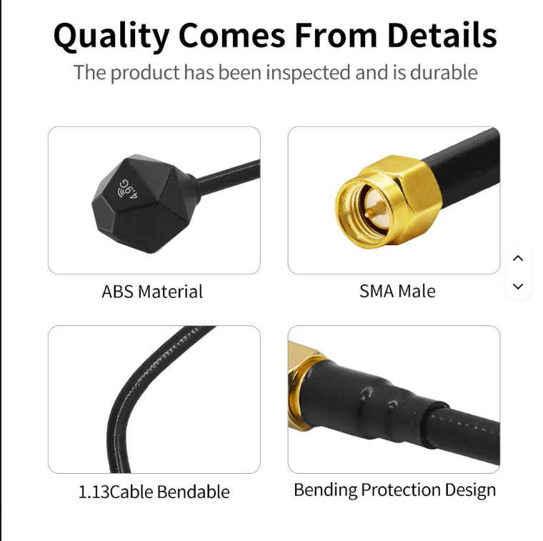 5.8GHz 3.5dBi Anten LHCP RP SM - Drone Racing Antenna incelemesi ve fiyatı